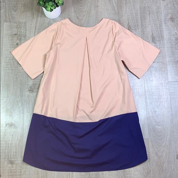 SANS Women's Colorblock Short Sleeve Dress With Pockets - Picture 6 of 7